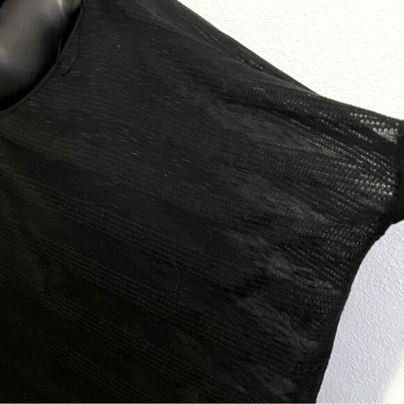 NWT Black Lily Bleu Beach V Neck Oversized Boxy Stripe Knit Swim Coverup L - Picture 2 of 8